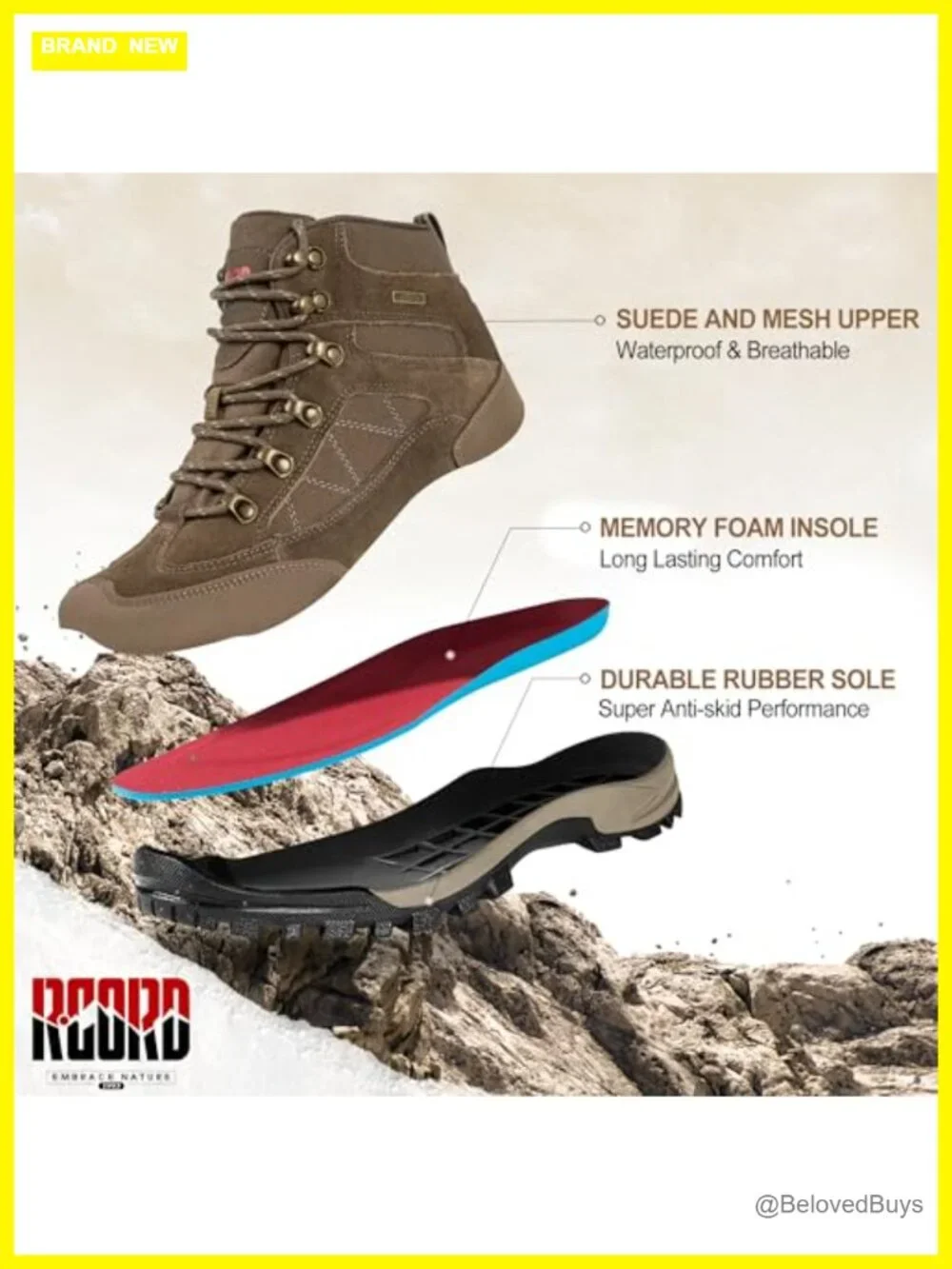 Waterproof Hiking Boots Women Ankle Support Breathable Non-slip Durable Boots